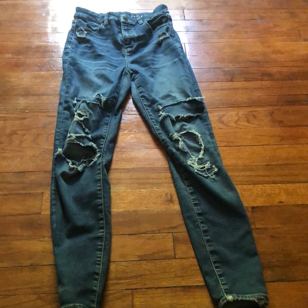 skinny dark blue jeans